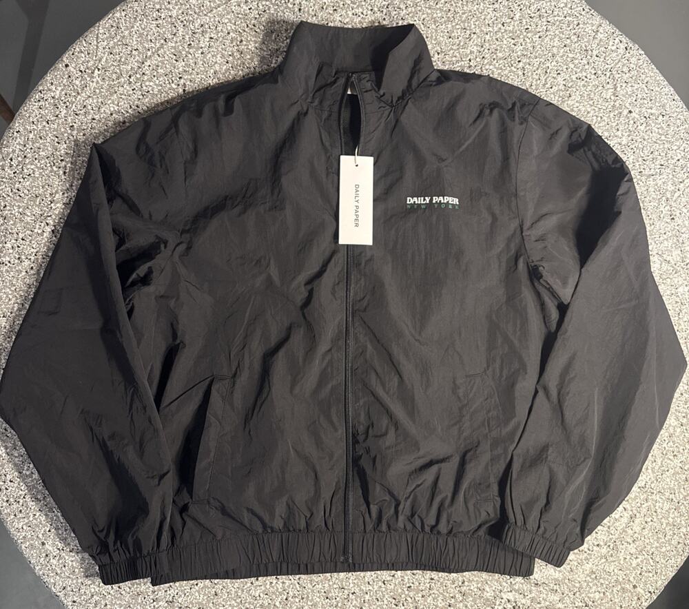 Daily Paper Eward Jacket Men's M Black NYC Globe 18 Delancey NWT Windbreaker